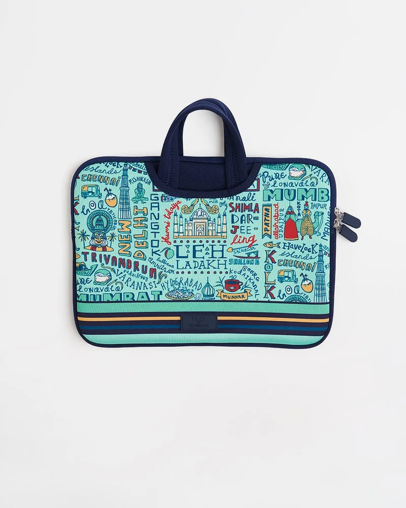 Chumbak TEAL By Chumbak Traveller Laptop Sleeve - 15inch